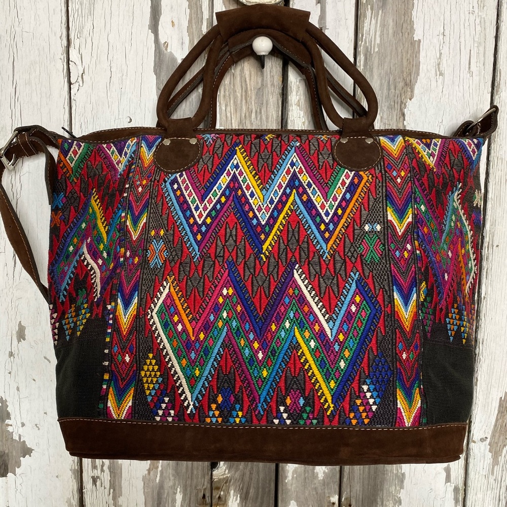 Huipil overnight bag vintage textile